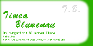 timea blumenau business card